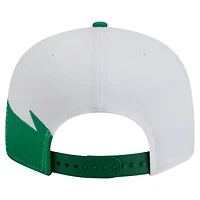 Casquette Snapback Philadelphia Eagles Throwback Jagged 9FiFTY Kelly Green New Era pour homme