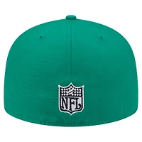 Casquette ajustée surdimensionnée 59FIFTY New Era vert Kelly pour homme des Philadelphia Eagles