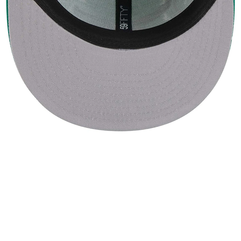 Casquette ajustée 59FIFTY Throwback Paisley des Philadelphia Eagles New Era Kelly Green pour hommes