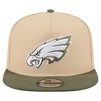 Casquette snapback New Era 9FIFTY kaki/olive pour homme, coloris A-Frame, Philadelphia Eagles