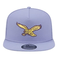 Casquette snapback New Era 9FIFTY Bloom A-Frame pour homme, couleur lavande, Philadelphia Eagles