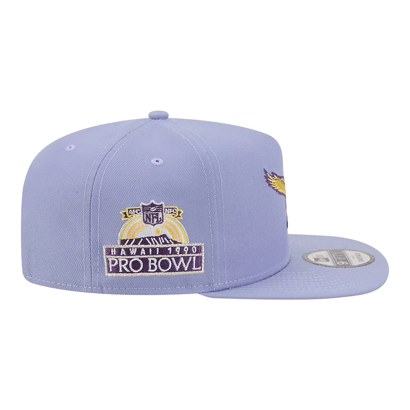 Casquette snapback New Era 9FIFTY Bloom A-Frame pour homme, couleur lavande, Philadelphia Eagles