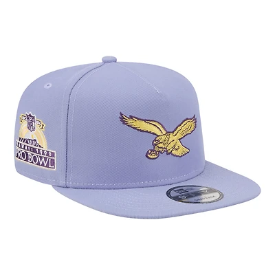 Casquette snapback New Era 9FIFTY Bloom A-Frame pour homme, couleur lavande, Philadelphia Eagles