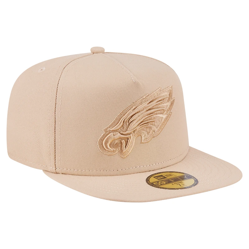 Casquette ajustée A-Frame 59FIFTY beige clair pour homme New Era
