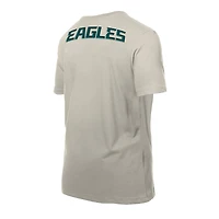 Men's New Era Light Beige Philadelphia Eagles Multi Patch T-Shirt