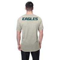 Men's New Era Light Beige Philadelphia Eagles Multi Patch T-Shirt