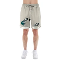 Short beige clair à patchs multiples Stone des Philadelphia Eagles de New Era pour homme