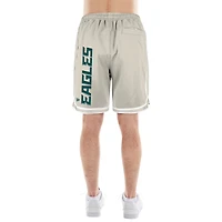 Men's New Era Light Beige Philadelphia Eagles Stone Multi Patch Shorts
