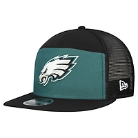 Casquette snapback 9FIFTY à panneau fendu pour homme New Era, vert nuit/noir, Philadelphia Eagles
