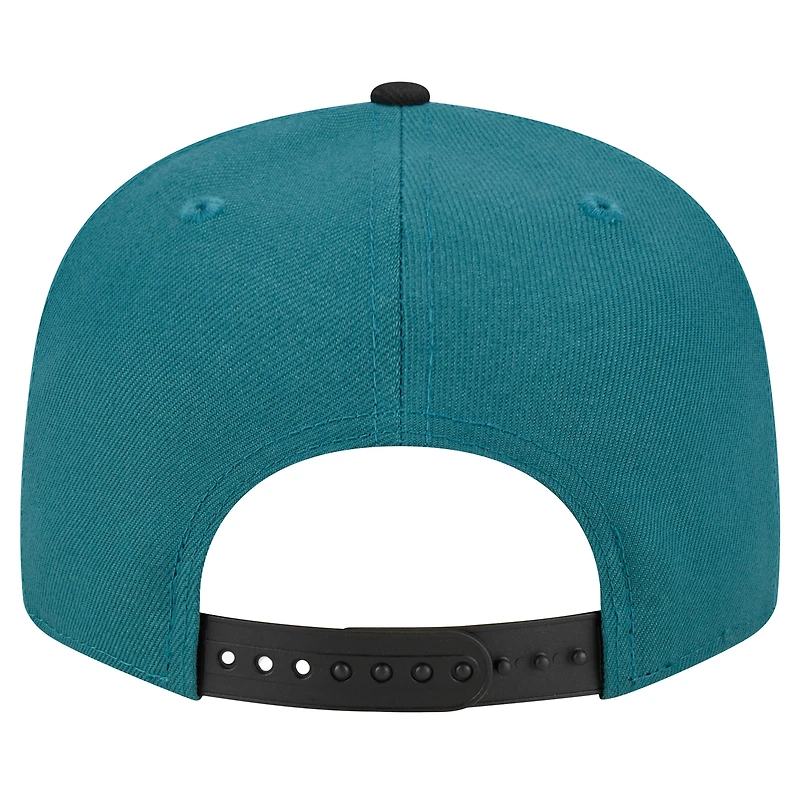 Casquette Snapback 9FIFTY Snapback de l'équipe des Philadelphia Eagles New Era pour hommes, vert nuit/noir