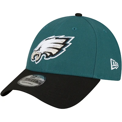 Casquette réglable bicolore 9FORTY The League New Era pour hommes, vert nuit/noir, Philadelphia Eagles
