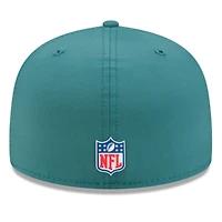 Casquette ajustée 59FIFTY Sideline 2025 des Philadelphia Eagles de New Era pour homme, vert nuit