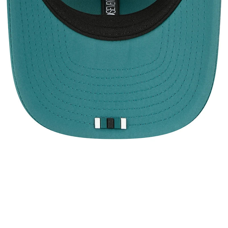 Men's New Era  Midnight Green Philadelphia Eagles 2025 Sideline 9SEVENTY Adjustable Trucker Hat