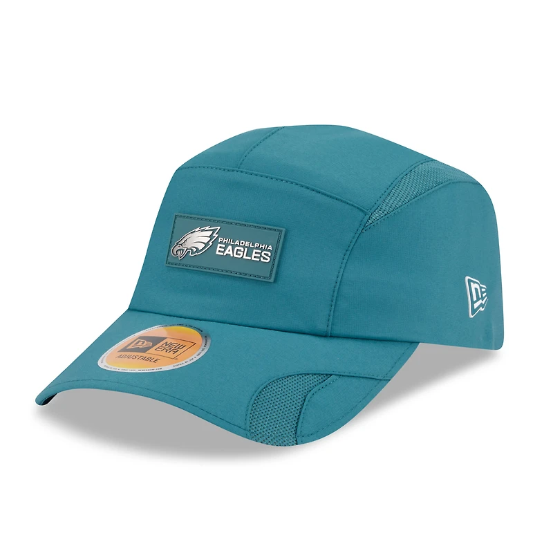 Men's New Era Midnight Green Philadelphia Eagles 2025 Sideline Runner Adjustable Hat