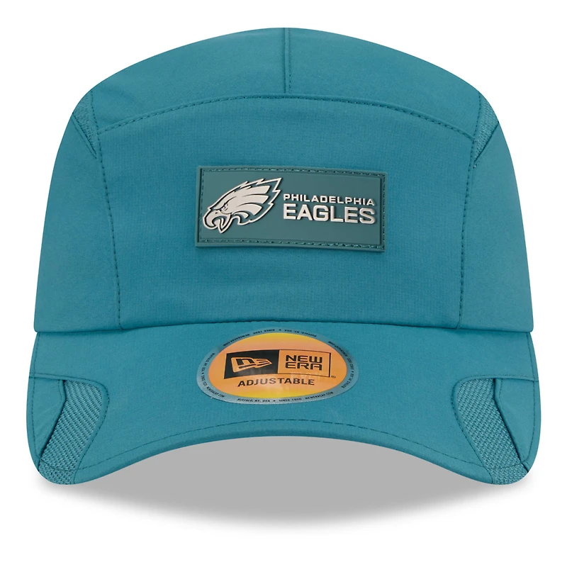 Men's New Era Midnight Green Philadelphia Eagles 2025 Sideline Runner Adjustable Hat