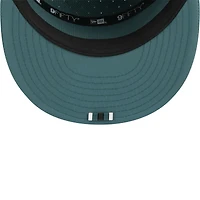 Casquette snapback 9FIFTY à panneau fendu latéral New Era vert nuit des Eagles de Philadelphie 2025 pour homme