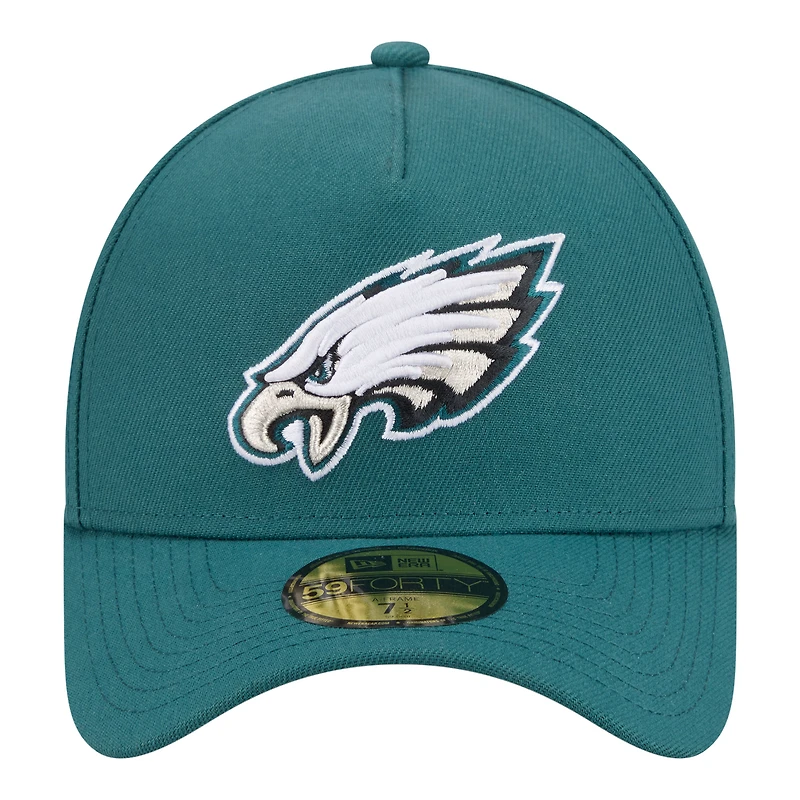 Men's New Era  Midnight Green Philadelphia Eagles A-Frame 59FORTY Fitted Hat