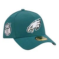 Men's New Era  Midnight Green Philadelphia Eagles A-Frame 59FORTY Fitted Hat