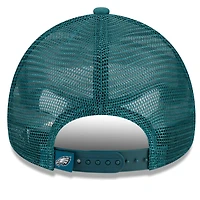 Casquette réglable New Era pour hommes, vert nuit, Caliber Trucker 9FORTY des Eagles de Philadelphie
