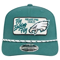 Casquette extensible à pression New Era Chant 9SEVENTY vert nuit des Philadelphia Eagles pour homme