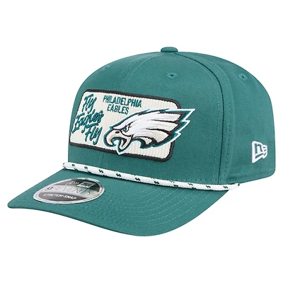 Casquette extensible à pression New Era Chant 9SEVENTY vert nuit des Philadelphia Eagles pour homme
