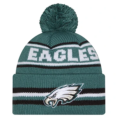 Men's New Era  Midnight Green Philadelphia Eagles Classic Cuffed Knit Hat with Pom