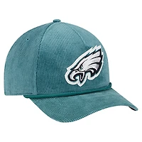 Men's New Era Midnight Green Philadelphia Eagles Cord Corduroy 9FORTY A-Frame Adjustable Hat