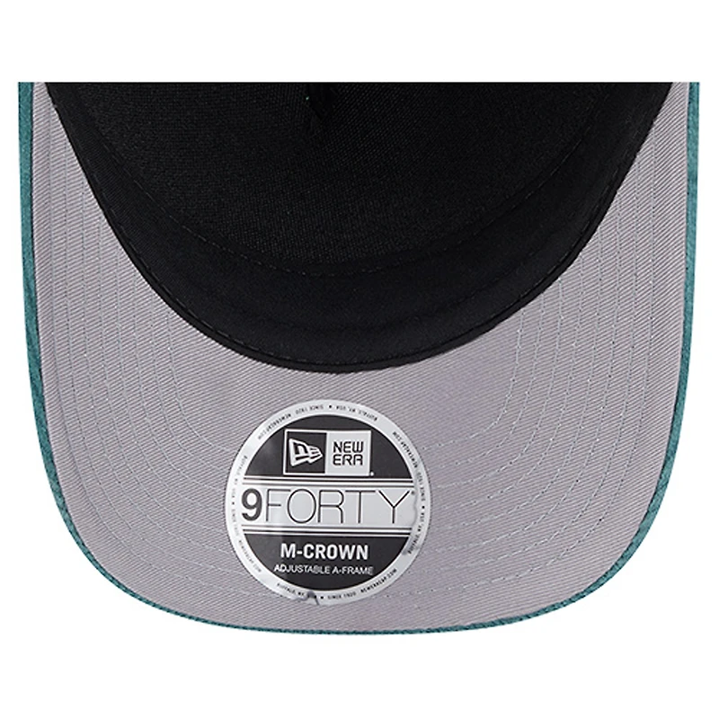 Casquette ajustable en velours côtelé 9FORTY A-Frame vert nuit des Philadelphia Eagles de New Era pour homme