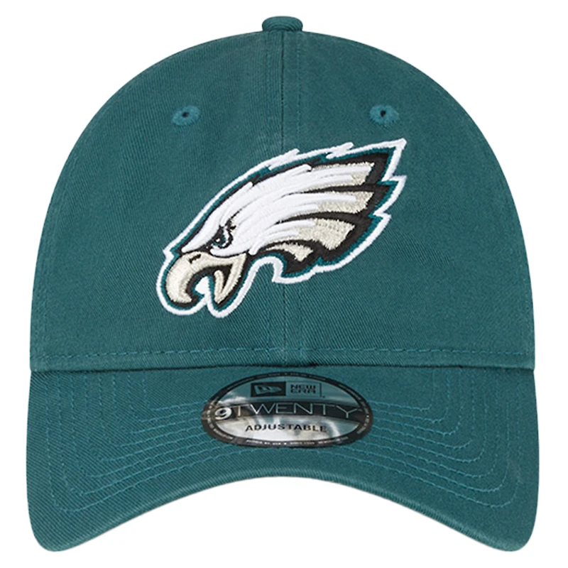 Casquette ajustable New Era Core Classic 9TWENTY pour homme, vert nuit, des Philadelphia Eagles