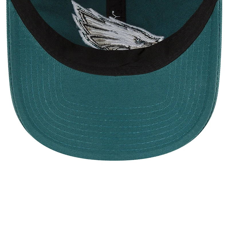 Casquette ajustable New Era Core Classic 9TWENTY pour homme, vert nuit, des Philadelphia Eagles