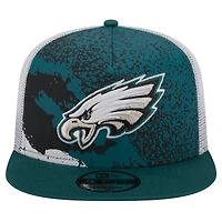 Casquette Snapback 9FIFTY Snapback vert nuit des Philadelphia Eagles Court Sport New Era pour hommes