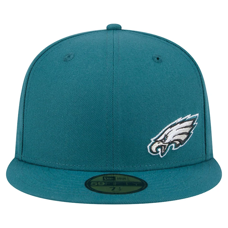 Casquette ajustée 59FIFTY Flawless de Philadelphia Eagles New Era pour homme, vert nuit