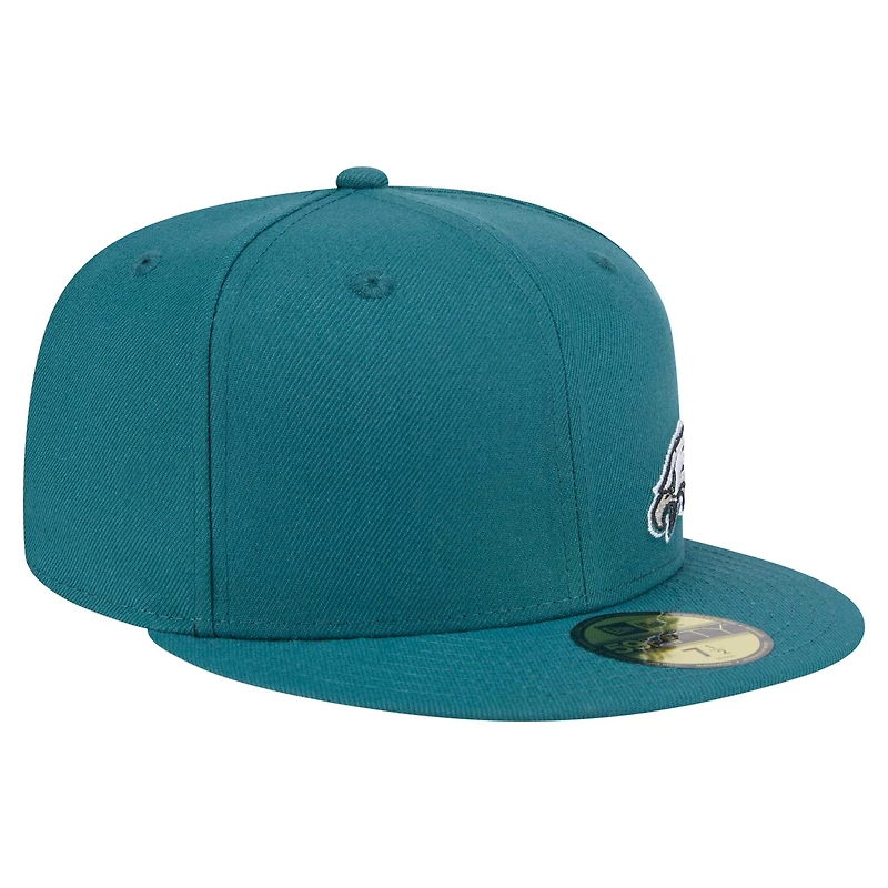 Men's New Era Midnight Green Philadelphia Eagles Flawless 59FIFTY Fitted Hat