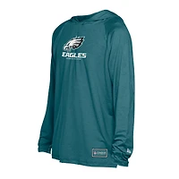 Sweat à capuche fonctionnel New Era pour homme, vert nuit, Philadelphia Eagles