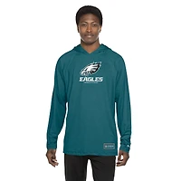 Sweat à capuche fonctionnel New Era pour homme, vert nuit, Philadelphia Eagles