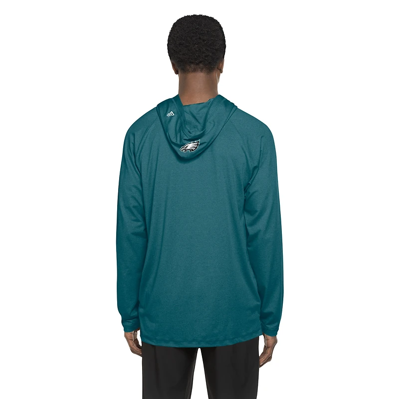 Sweat à capuche fonctionnel New Era pour homme, vert nuit, Philadelphia Eagles