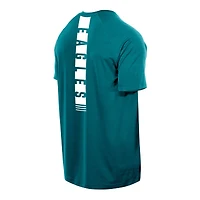 T-shirt réfléchissant fonctionnel pour homme New Era, vert nuit, Philadelphia Eagles