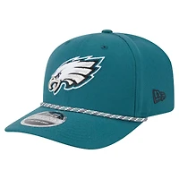 Casquette extensible à boutons-pression 9SEVENTY Gameday Multi Rope de New Era pour homme, vert nuit, Philadelphia Eagles