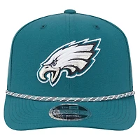 Casquette extensible à boutons-pression 9SEVENTY Gameday Multi Rope de New Era pour homme, vert nuit, Philadelphia Eagles