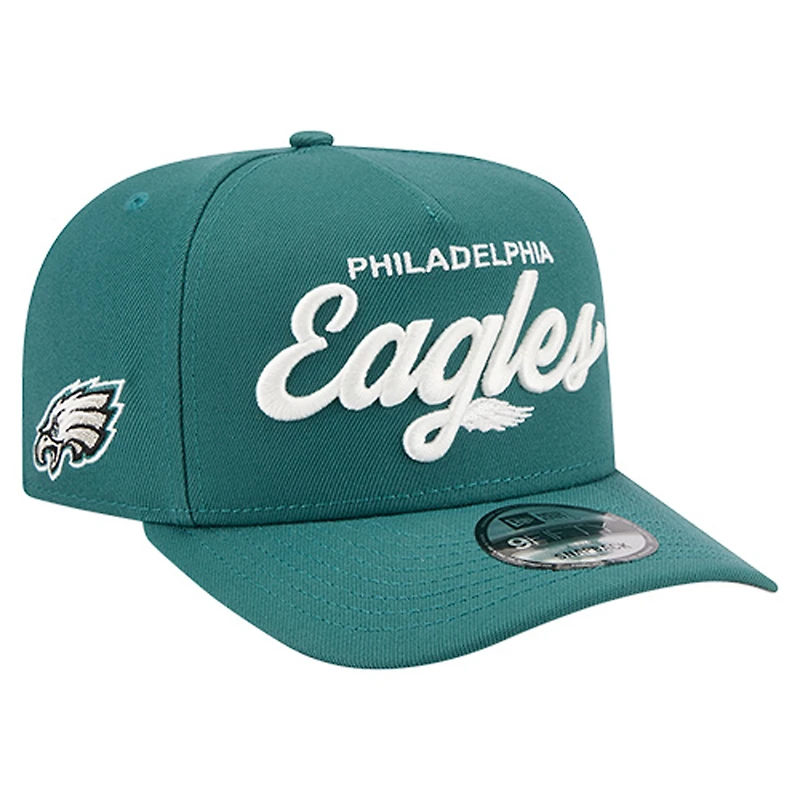 Men's New Era  Midnight Green Philadelphia Eagles Local Play A-Frame 9FIFTY Snapback Hat