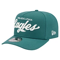 Men's New Era  Midnight Green Philadelphia Eagles Local Play A-Frame 9FIFTY Snapback Hat
