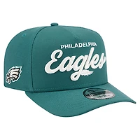 Casquette snapback New Era 9FIFTY Local Play vert nuit des Philadelphia Eagles pour homme