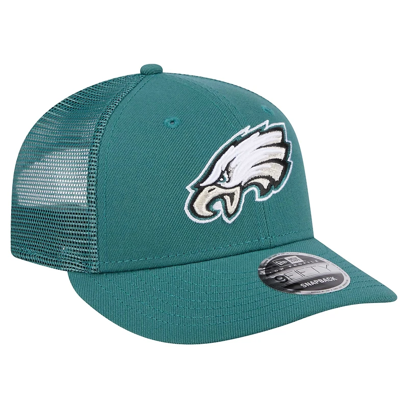 Casquette Snapback Low Profile 9FIFTY pour homme New Era verte Philadelphia Eagles