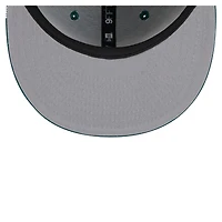 Casquette Snapback 9FIFTY New Era pour hommes des Philadelphia Eagles Main Script vert nuit