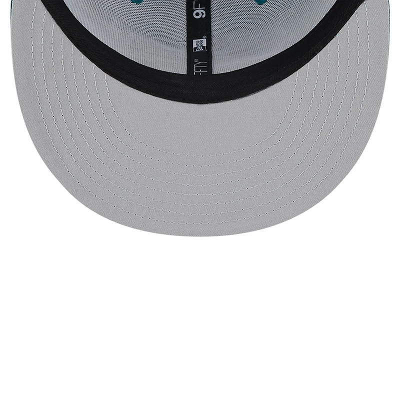 Casquette Snapback 9FIFTY Main Trucker des Philadelphia Eagles New Era vert nuit pour hommes