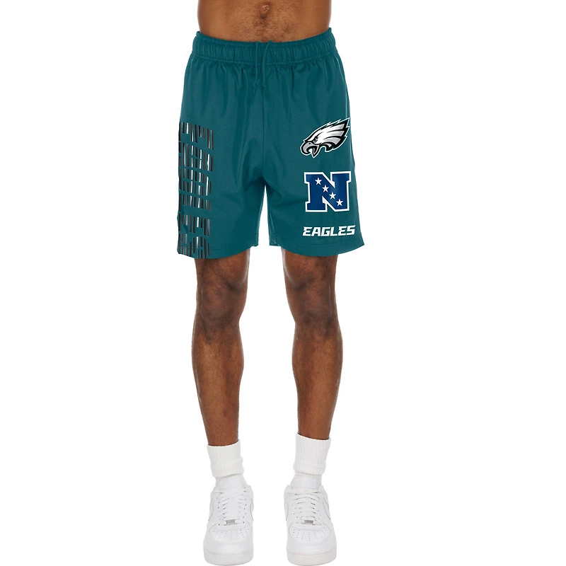 Short de match New Era vert nuit pour homme, Philadelphia Eagles