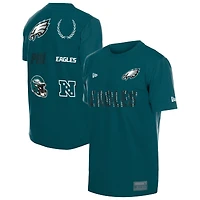 T-shirt de match New Era vert nuit pour homme, Philadelphia Eagles