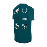 T-shirt de match New Era vert nuit pour homme, Philadelphia Eagles