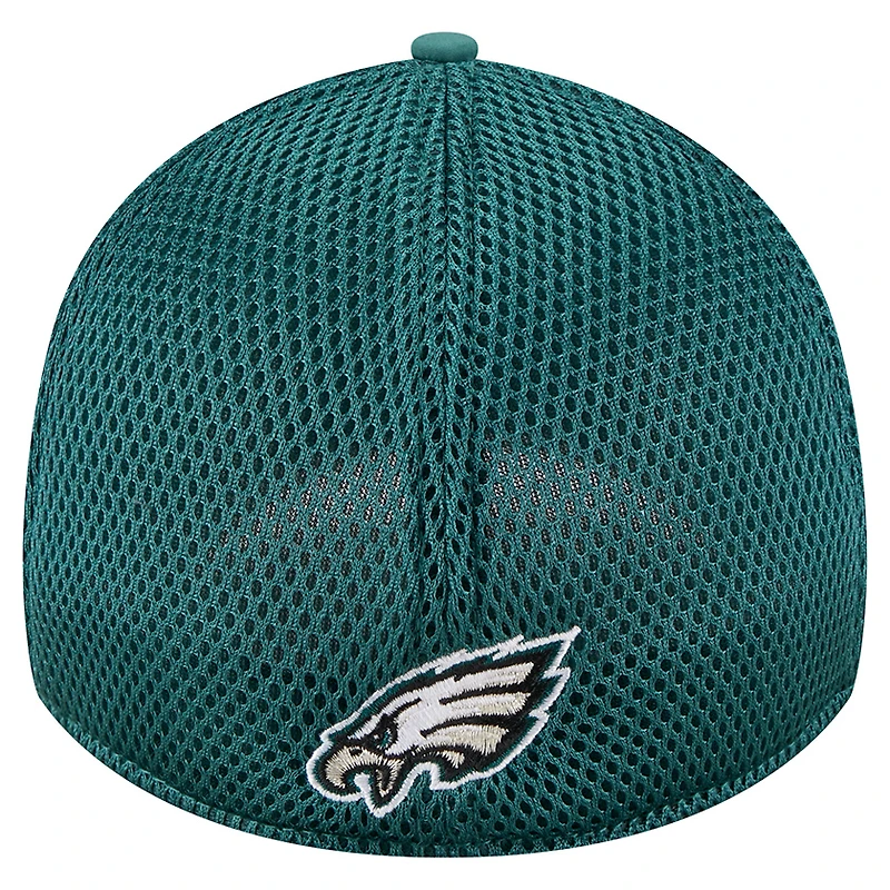 Casquette 39THIRTY Flex Outline des Philadelphia Eagles de New Era pour homme, vert nuit