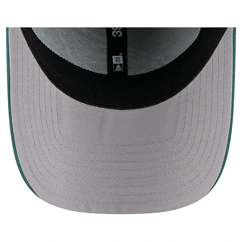 Casquette 39THIRTY Flex Outline des Philadelphia Eagles de New Era pour homme, vert nuit